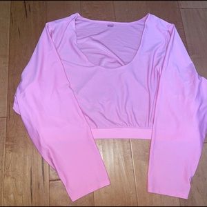 Old Navy Long-Sleeve Cropped Rashguard Swim Top for Women